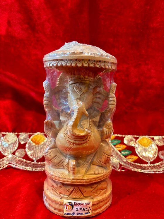 Ganesh Ji Wooden Murti